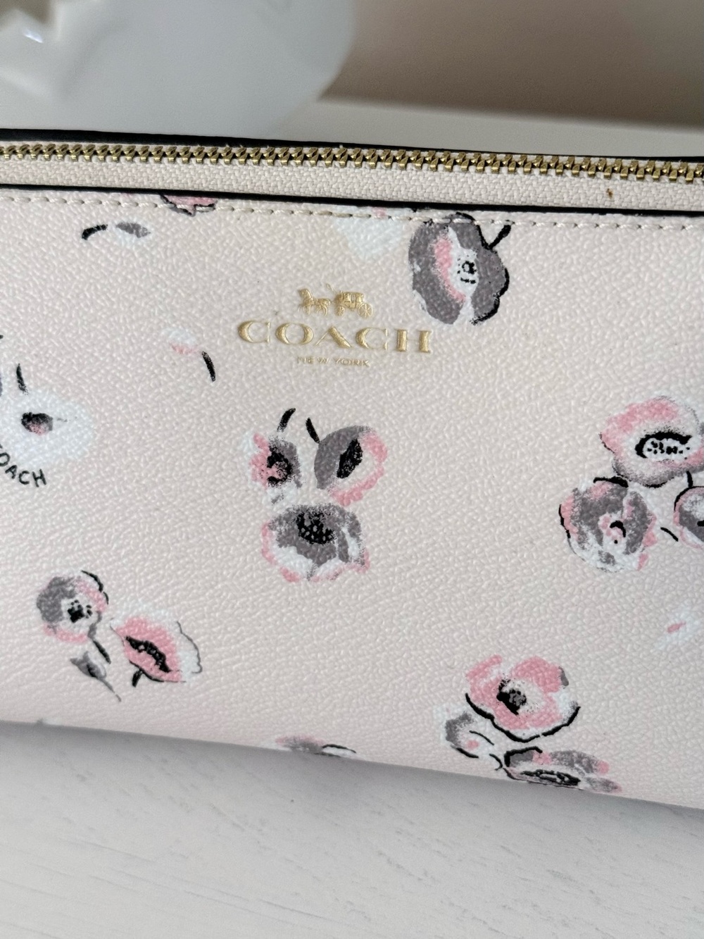 Coach Wildflower Printed Crossgrain Canvas Pouch - Picture 2 of 10